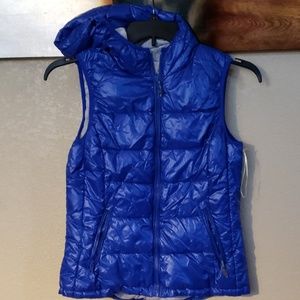 "New" Blue Vest w/Hoodie